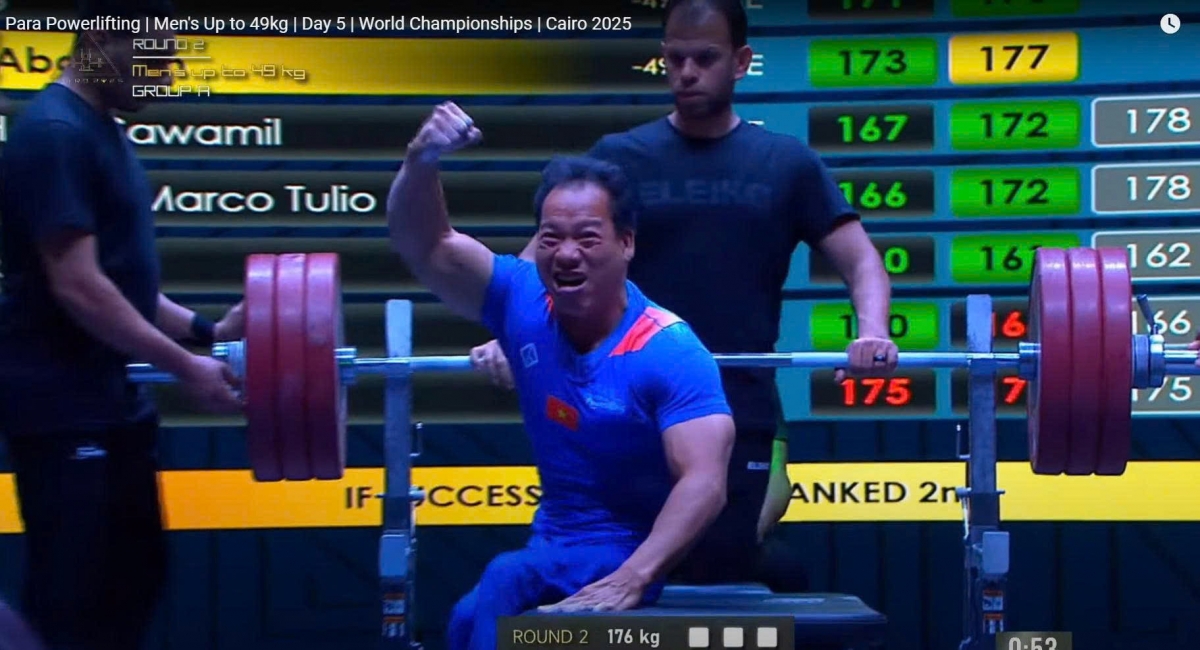 Van Cong finishes fourth at World Para Powerlifting Championships